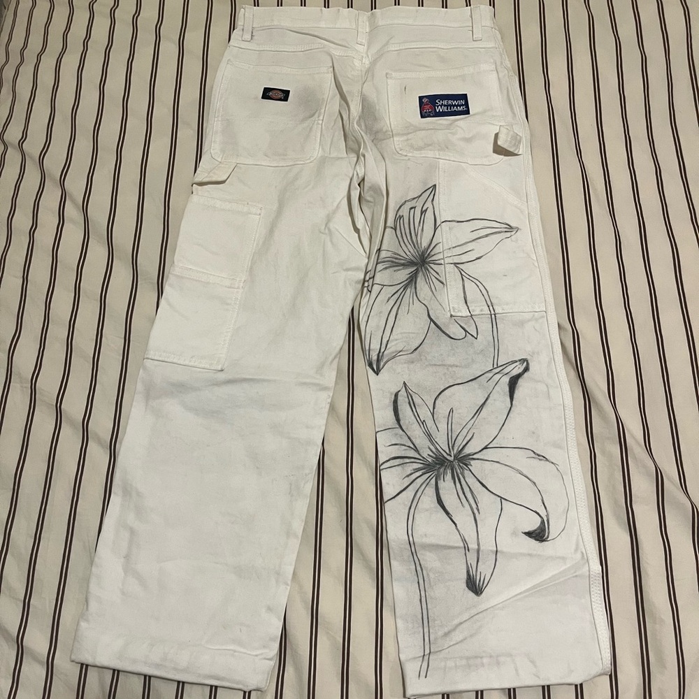 Custom Drawn Dickies Painter Pants